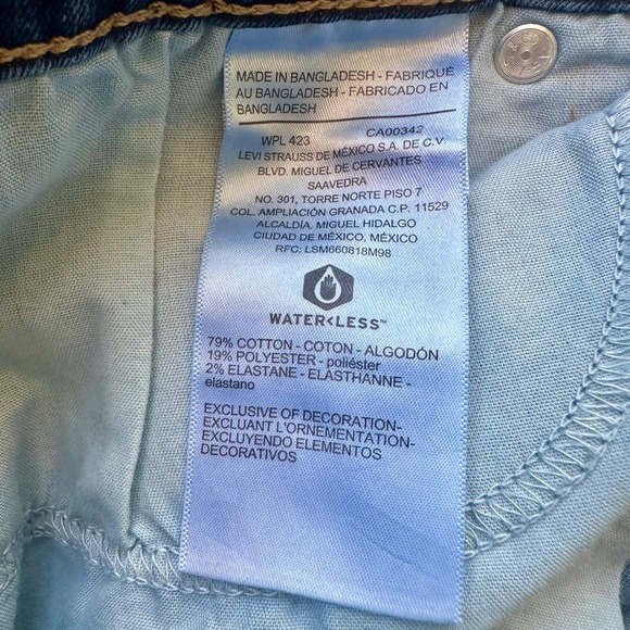 Denizen from Levi's Mid Rise Slim Blue Stretch Skinny Jeans Size 16 - Picture 5 of 7